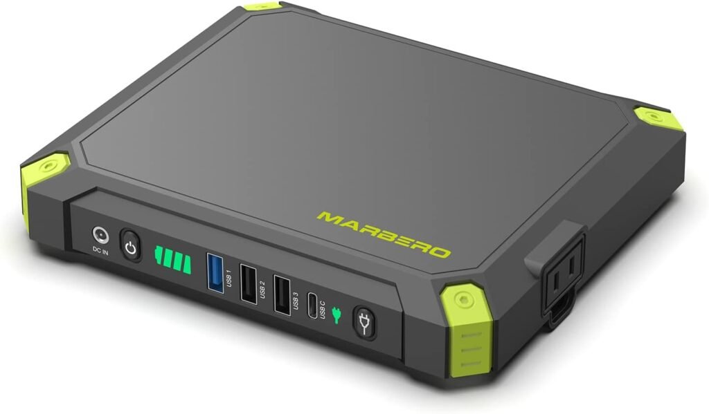 MARBERO Portable Power Station with AC Outlet, 80W/110V External Battery Pack 24000mAh/88.8Wh Power Pack, Portable Power Source Supply Backup for Outdoor Tent Camping Home Office Business
