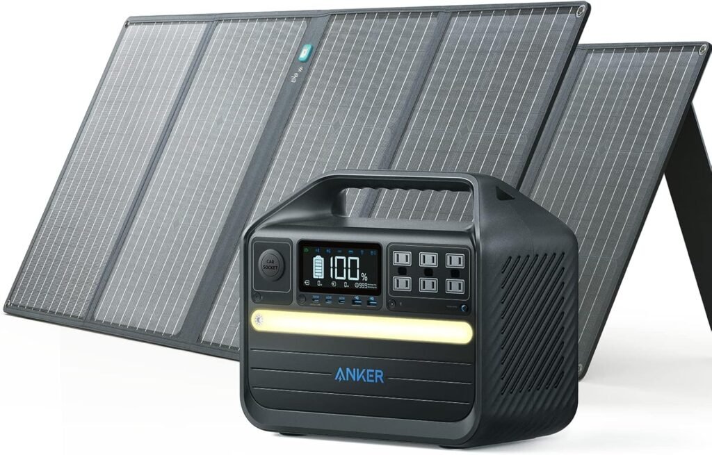 Anker 555 Portable Power Station, 1024Wh Solar Generator (Solar Panel Optional) with LiFePO4 Battery, 6 AC Outlets, 3 USB-C PD Ports at 100W Max, 1000W Powerhouse for Outdoor RV, Camping, Emergency