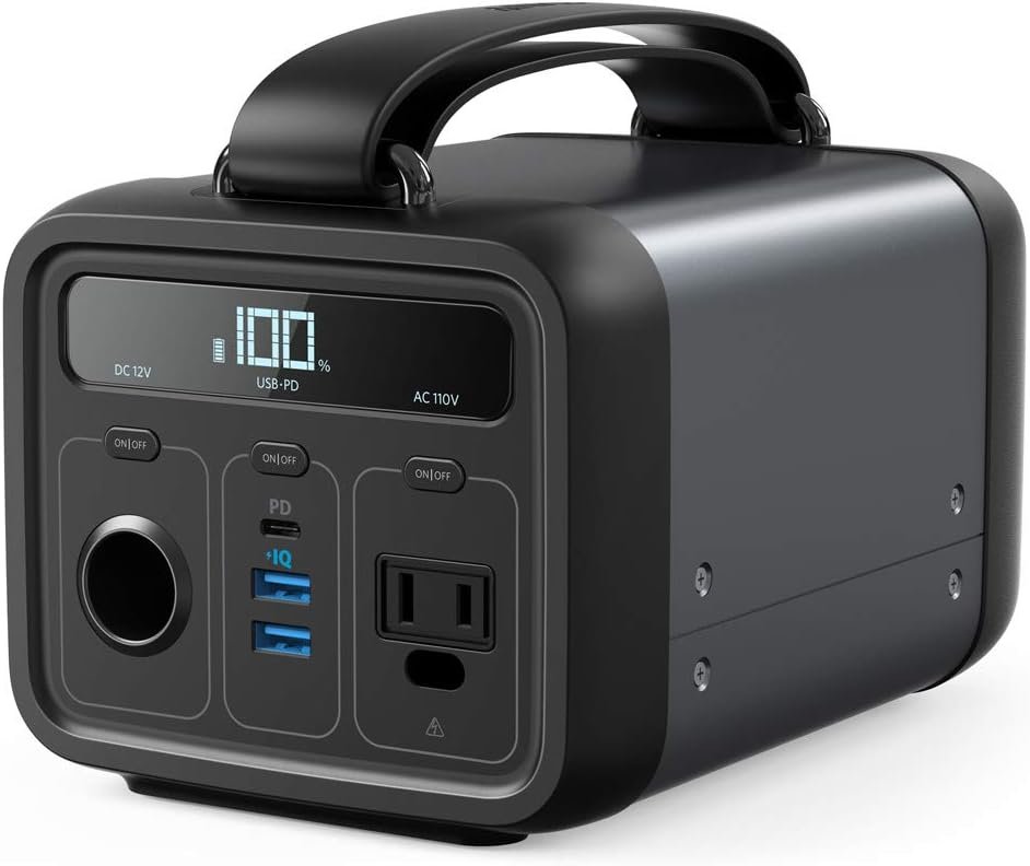 Anker Portable Power Station, 213Wh/57600 mAh PowerHouse 200 with 110 AC Outlet/30W USB-C Power Delivery for Camping, Road Trips, Emergency, and More