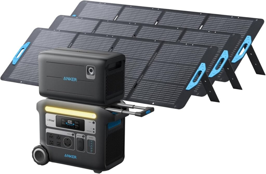 Anker SOLIX F2000 Portable Power Station, PowerHouse 767, 2048Wh GaNPrime Solar Generator with 200W Solar Panel, LiFePO4 Batteries, 4 AC Outlets Up to 2400W for Home, Power Outage, Outdoor Camping