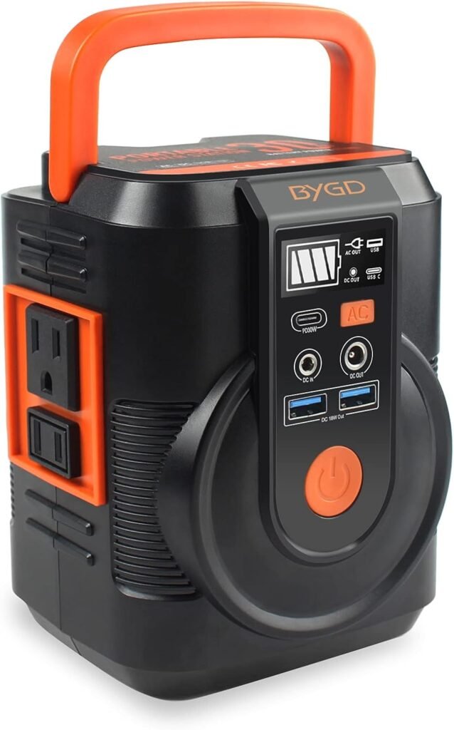 BYGD Portable Power Station, 111Wh/22500mAh Lithium Generator with Battery Charging Quick Charge Led Light with 2 USB Ports Backup Power Supply for Outdoor Camping/RVs/Home Use