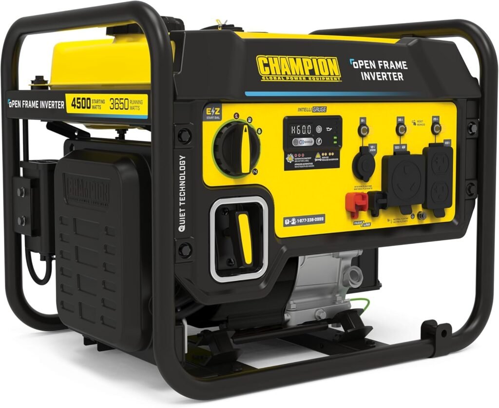 Champion Power Equipment 6250-Watt Portable Open Frame Inverter Generator with Quiet Technology