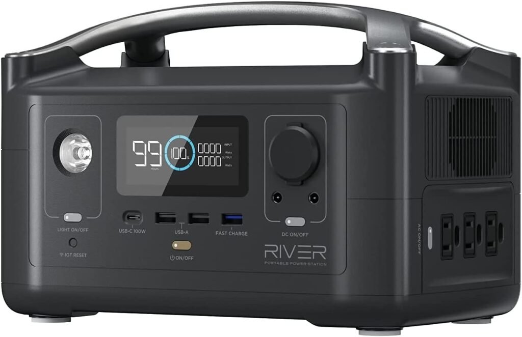 EF ECOFLOW RIVER 288Wh Portable Power Station,3 x 600W(Peak 1200W) AC Outlets LED Flashlight, Fast Charging Silent Solar Generator (Solar Panel Optional) for Emergencies Home Outdoor Camping RV EF ECOFLOW RIVER 288Wh Portable Power Station,3 x 600W(Peak 1200W) AC Outlets LED Flashlight, Fast Charging Silent Solar Generator (Solar Panel Optional) for Emergencies Home Outdoor Camping RV