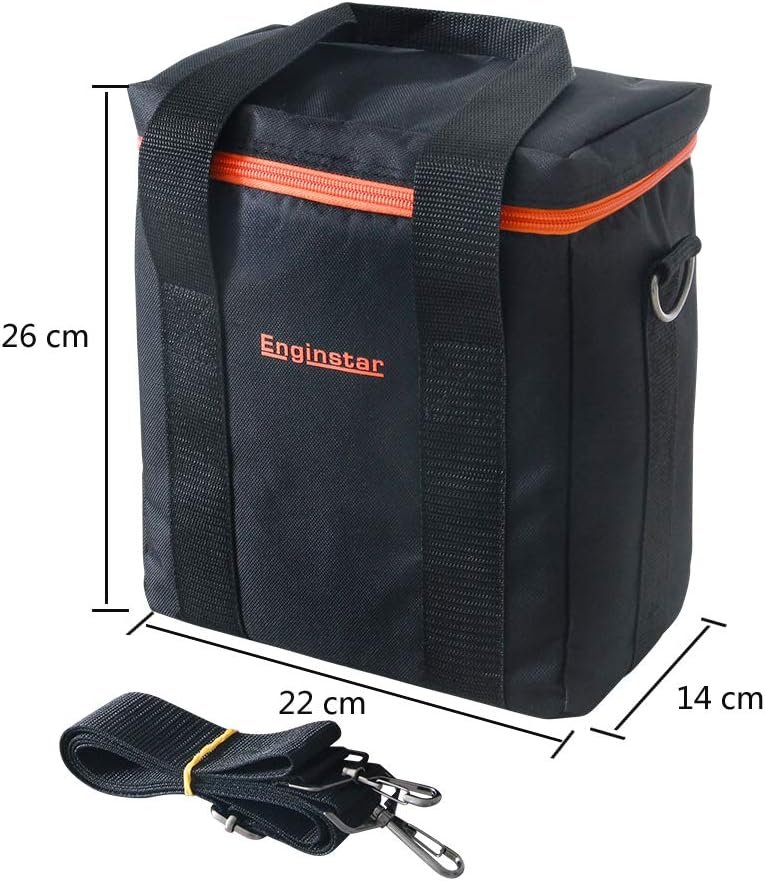 EnginStar Carrying Case Storage box Travel Business Lunch Bag Shockproof Universal Compatible for Portable Power Station, picnic camping wild fishing hunting - Black