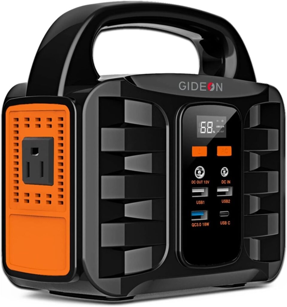 GIDEON Outdoor Generators Protable Power Station 42000mAh Solar Generator 155Wh for Outdoors Hunting Blackout Travel  Camping Outdoor Emergency, Lighting…
