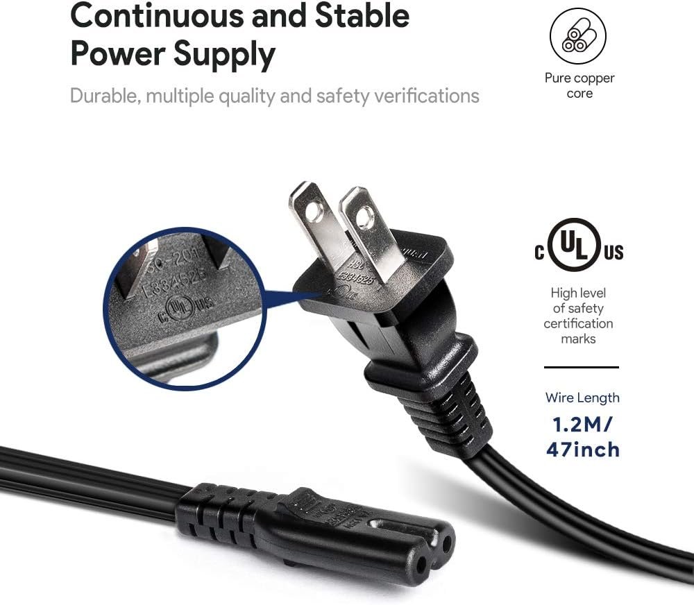 HKY 15V 60W AC Adapter for Anker Powerhouse 200,Rockpals WCE001 RP250W 250W 240Wh K53 350W 288Wh EnginStar SinKeu FlashFish CHAFON AIPER AIMTOM Portable Power Station Solar Generator Power Supply Cord