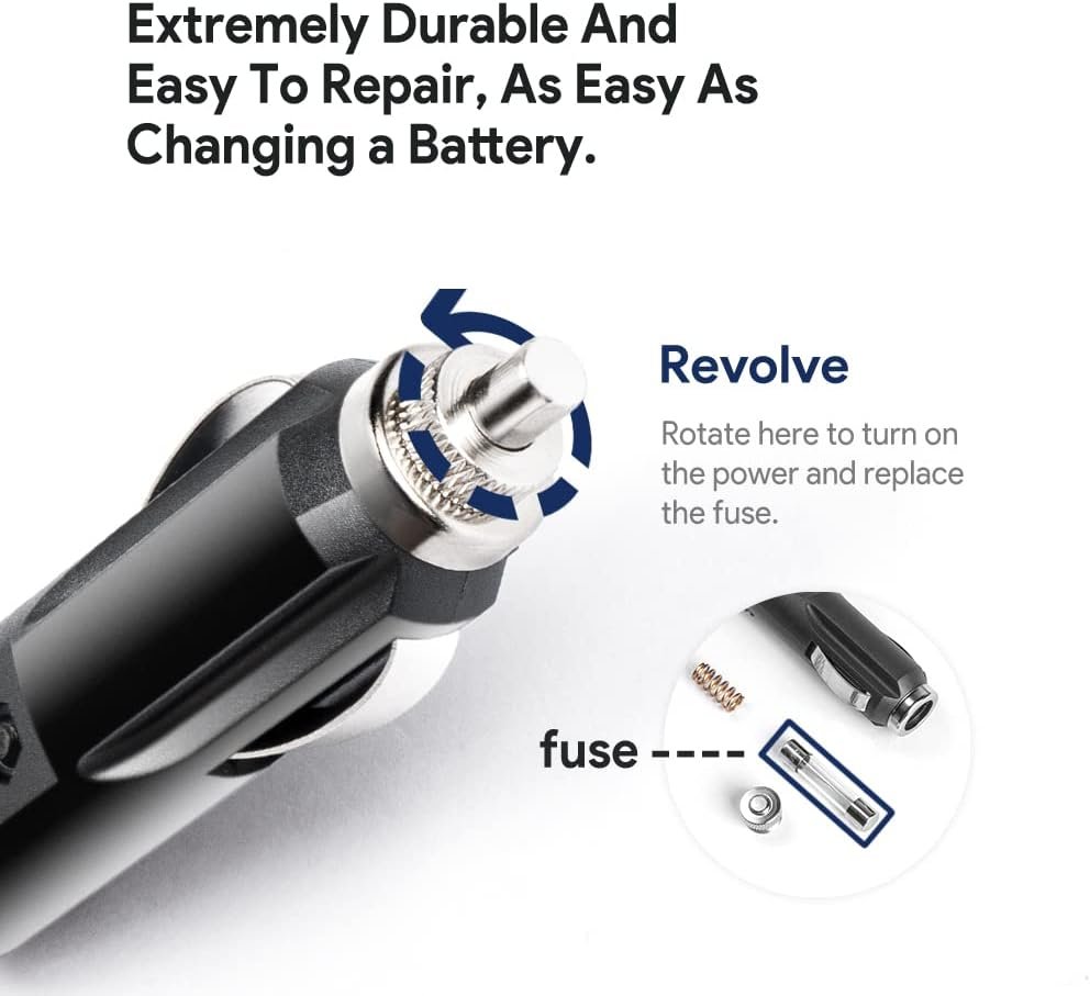 HKY DC Adapter Compatible with Jackery Portable Power Station Explorer 500 300 240 160 E160 E240 Honda HLS 290 HLS290 167Wh 240Wh Battery YHY-12005000 DS120060C8-W 32120000 56101600 Cigarette Lighter