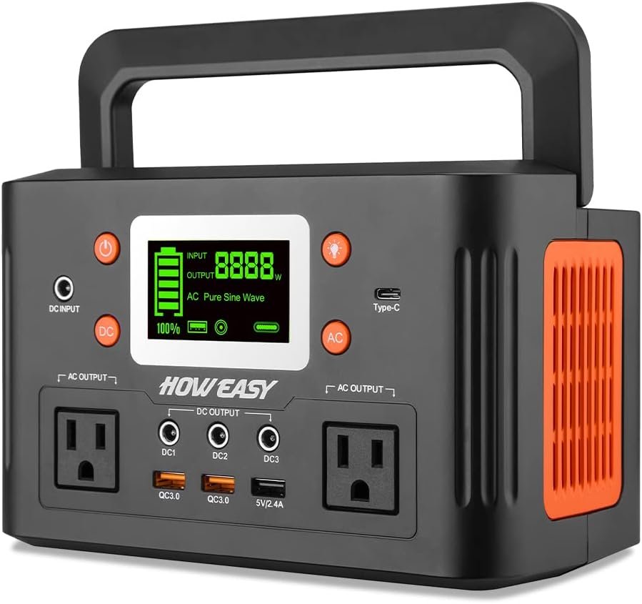 HOWEASY 178Wh Portable Power Station.48000mAh Solar Generator(Solar Panel Not Included) with 110V AC Power Socket Backup Power Supply, Suitable for CPAP, Outdoor Camping Travel Home