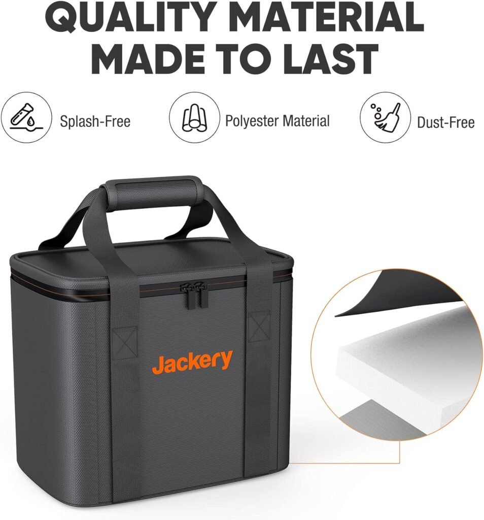 Jackery Carrying Case Bag (S Size) for Explorer 240/300 / 500 Portable Power Station - Black (Power Station Not Included)