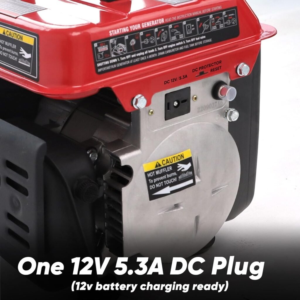 PowerSmart 1200W Portable Generator, Small Generator for Camping Outdoor, Ultralight, Super Quiet, EPA Compliant