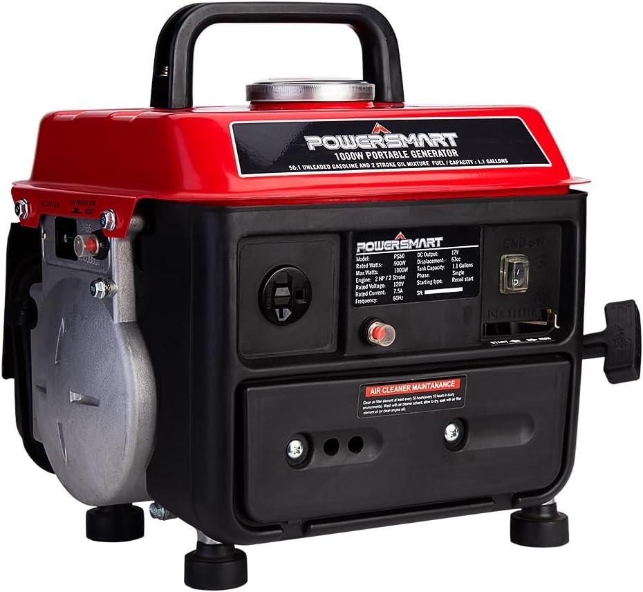 PowerSmart 1200W Portable Generator, Small Generator for Camping Outdoor, Ultralight, Super Quiet, EPA Compliant