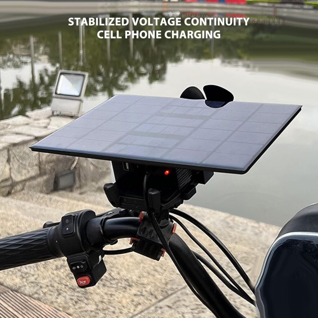 Solar Wind Power Generator Aluminum Alloy Electric Bike Range Extending Generator 12V to 125V Solar Generator for Electric Bike Emergency