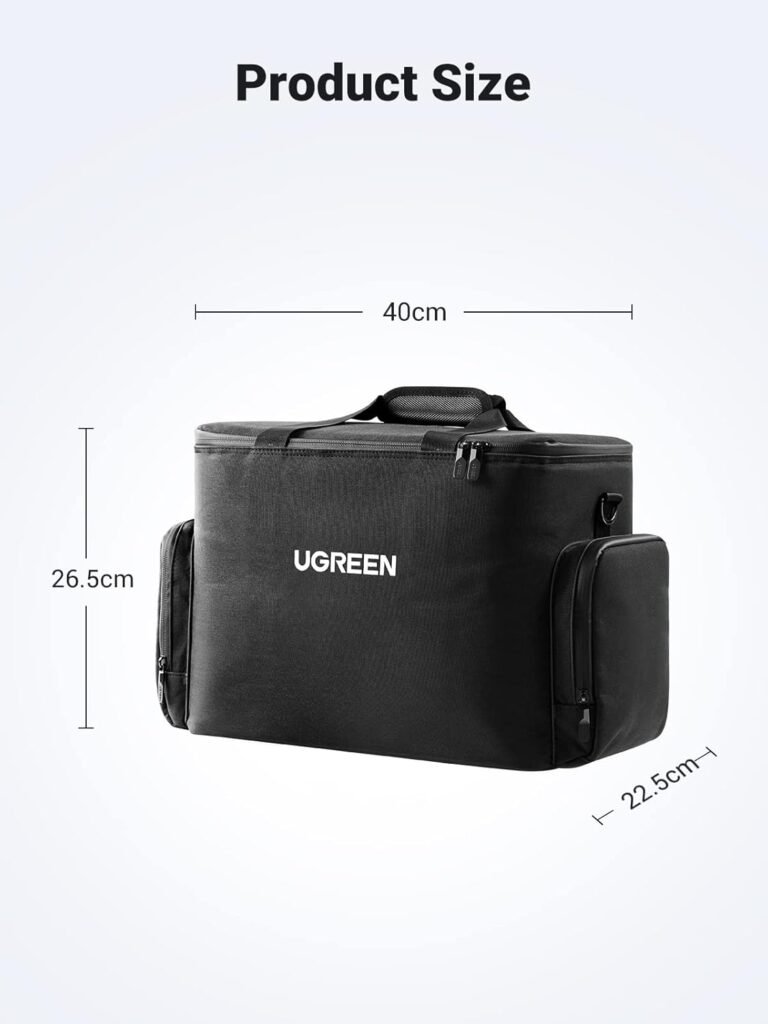 UGREEN Carrying Case Bag for PowerRoam 600 Portable Power Station Black (Power Station Not Included)