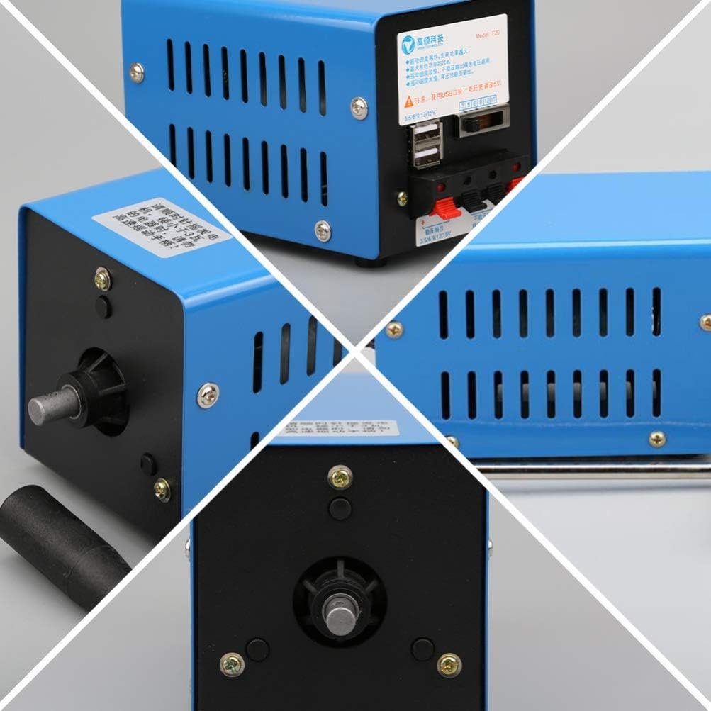 Wakauto Battery Generator Discharge Motor generator portable Outdoor Phone Charger hand generator crank power supply camping
