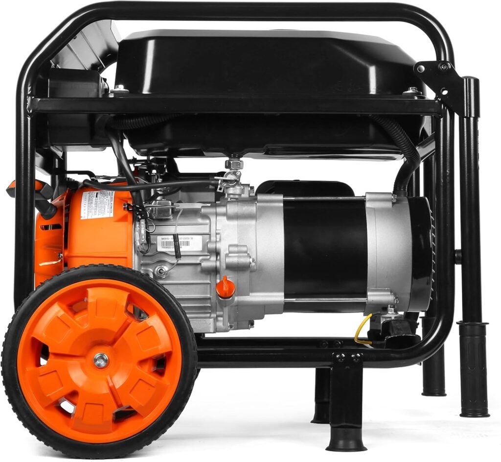WEN 56475 4750-Watt Portable Generator with Electric Start and Wheel Kit, Yellow and Black