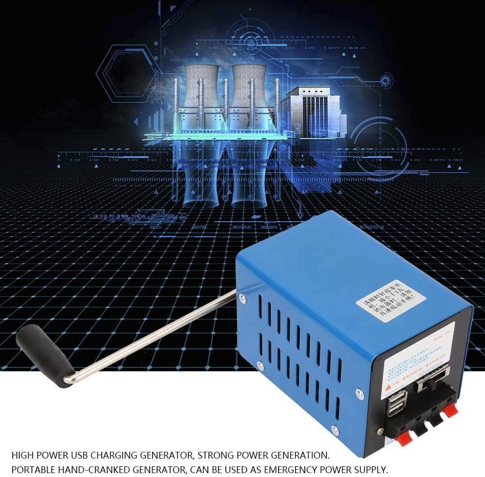 High Power Hand cranked Generator, 20W Portable USB Charging Emergency Dynamotor, Low Noise, for Field Operations/Survival Training/Emergency Communication
