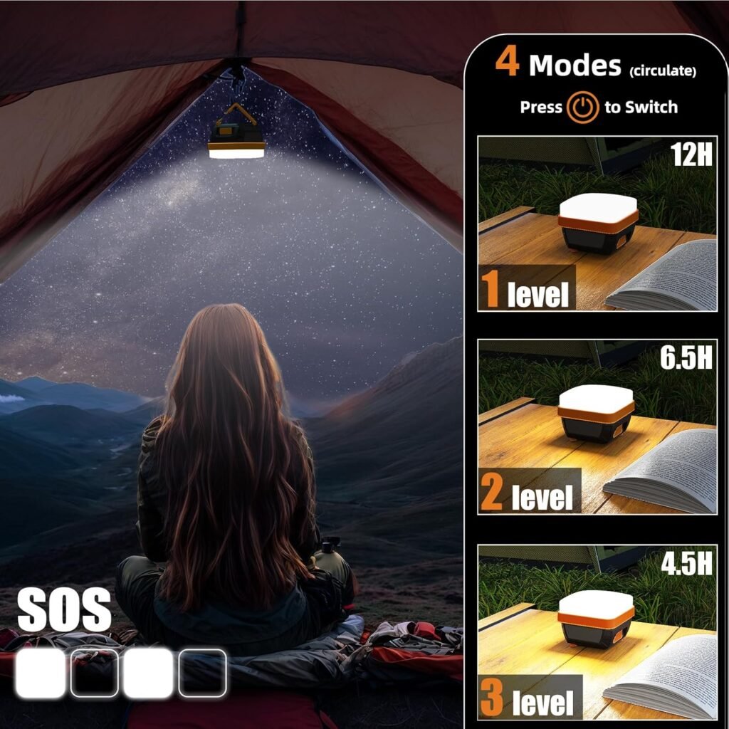 MARBERO Portable Power Station 150W Peak with 248LM Camping Lantern