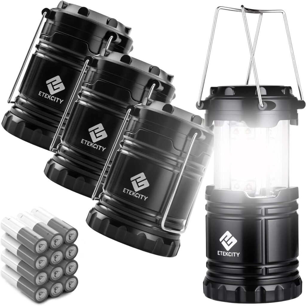 Westinghouse iGen200s Portable Power Station and Solar Generator, 300 Peak Watts and 150 Rated Watts  Etekcity LED Camping Lantern for Emergency Light Hurricane Supplies, 4 Pack