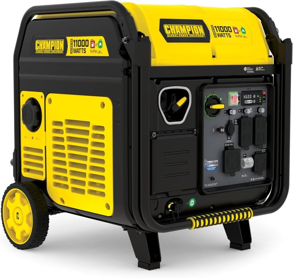 Champion Power Equipment 11,000-Watt Electric Start Dual Fuel Home Backup Portable Inverter Generator with Quiet Technology and CO Shield