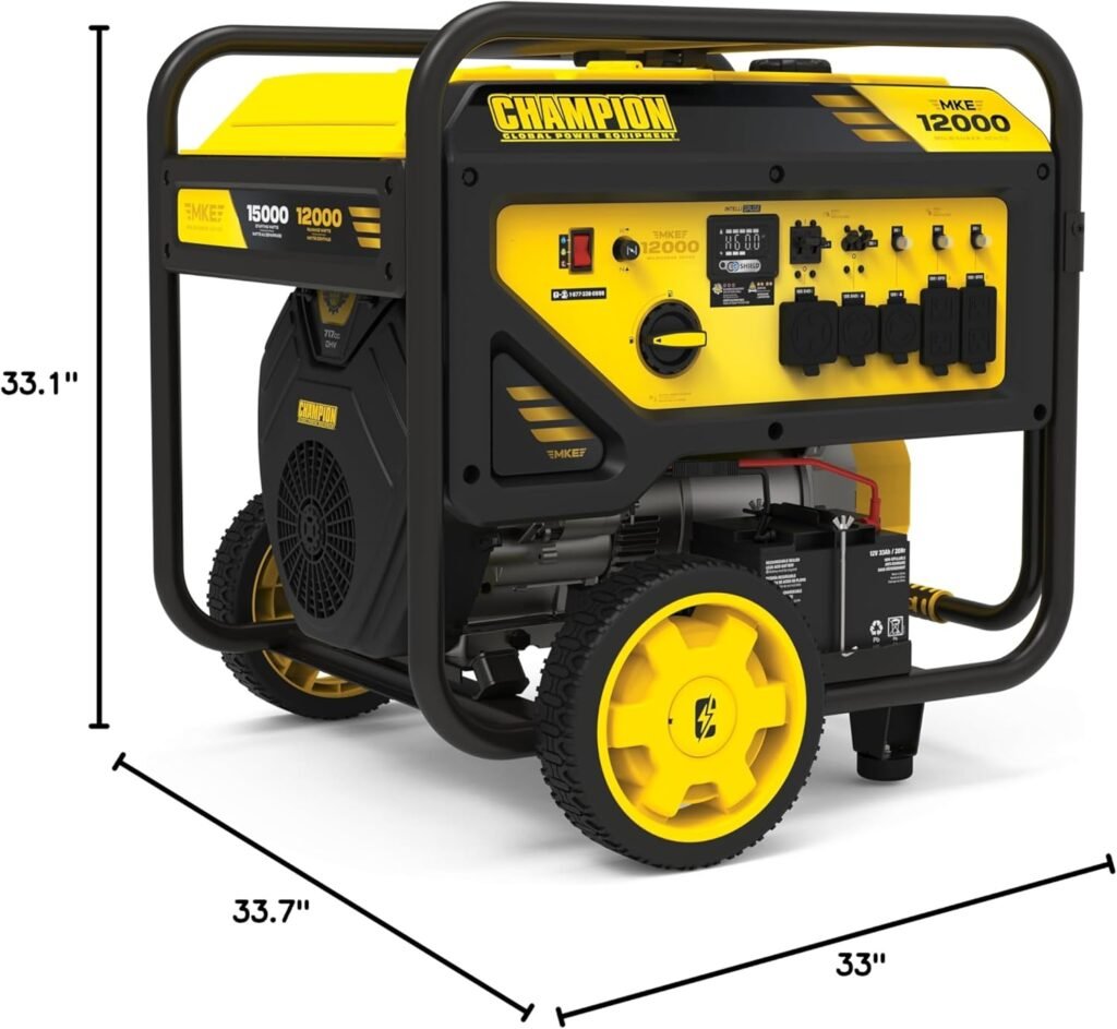 Champion Power Equipment 15,000-Watt MKE Series Portable Generator with Electric Start and CO Shield