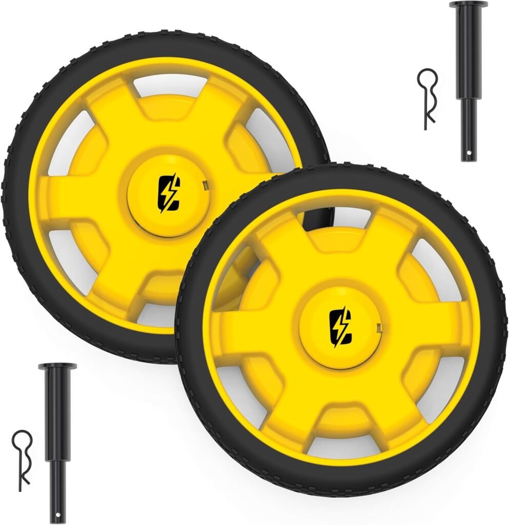 Champion Power Equipment 40065 Wheel Kit with Folding Handle and Never Flat Tires, for 2800-4750-Watt Generators, Black