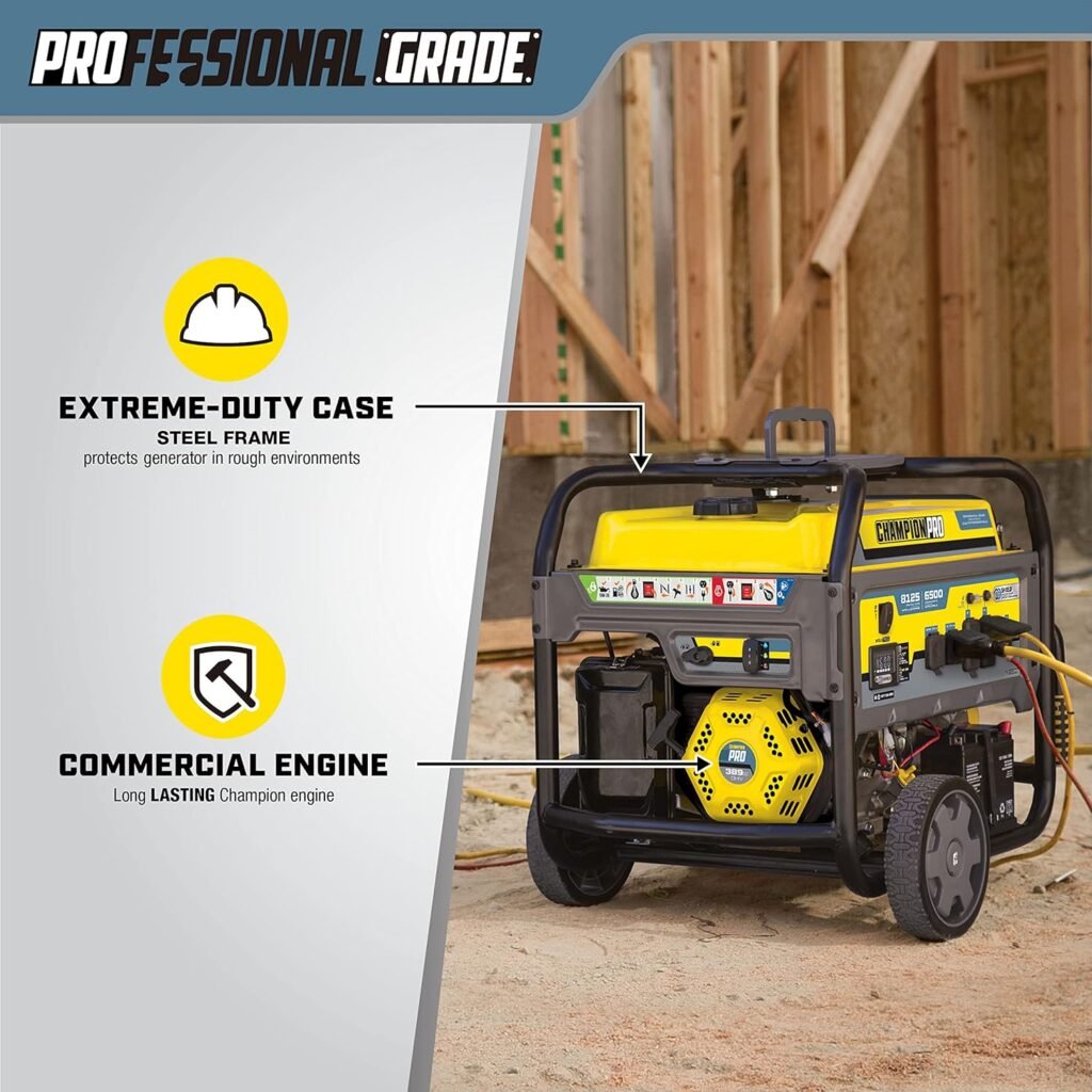 Champion Power Equipment 8125-Watt Electric Start ChampionPRO Commercial Grade OSHA Compliant Portable Generator with CO Shield