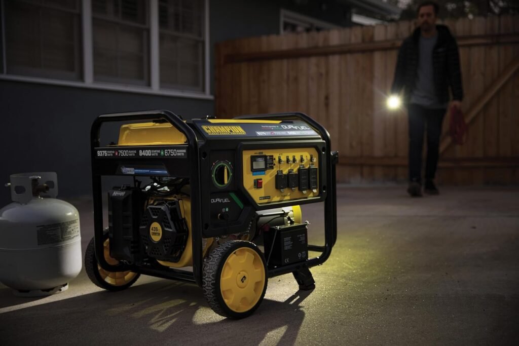 Champion Power Equipment 9375-Watt Dual Fuel Portable Generator with Electric Start and CO Shield