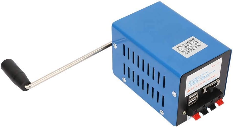 Hand Crank Generator, 20W 3V-15V High Power Hand Crank Charger Portable USB Generator for Emergency Survival Experiments Power Supply Camping Field Works