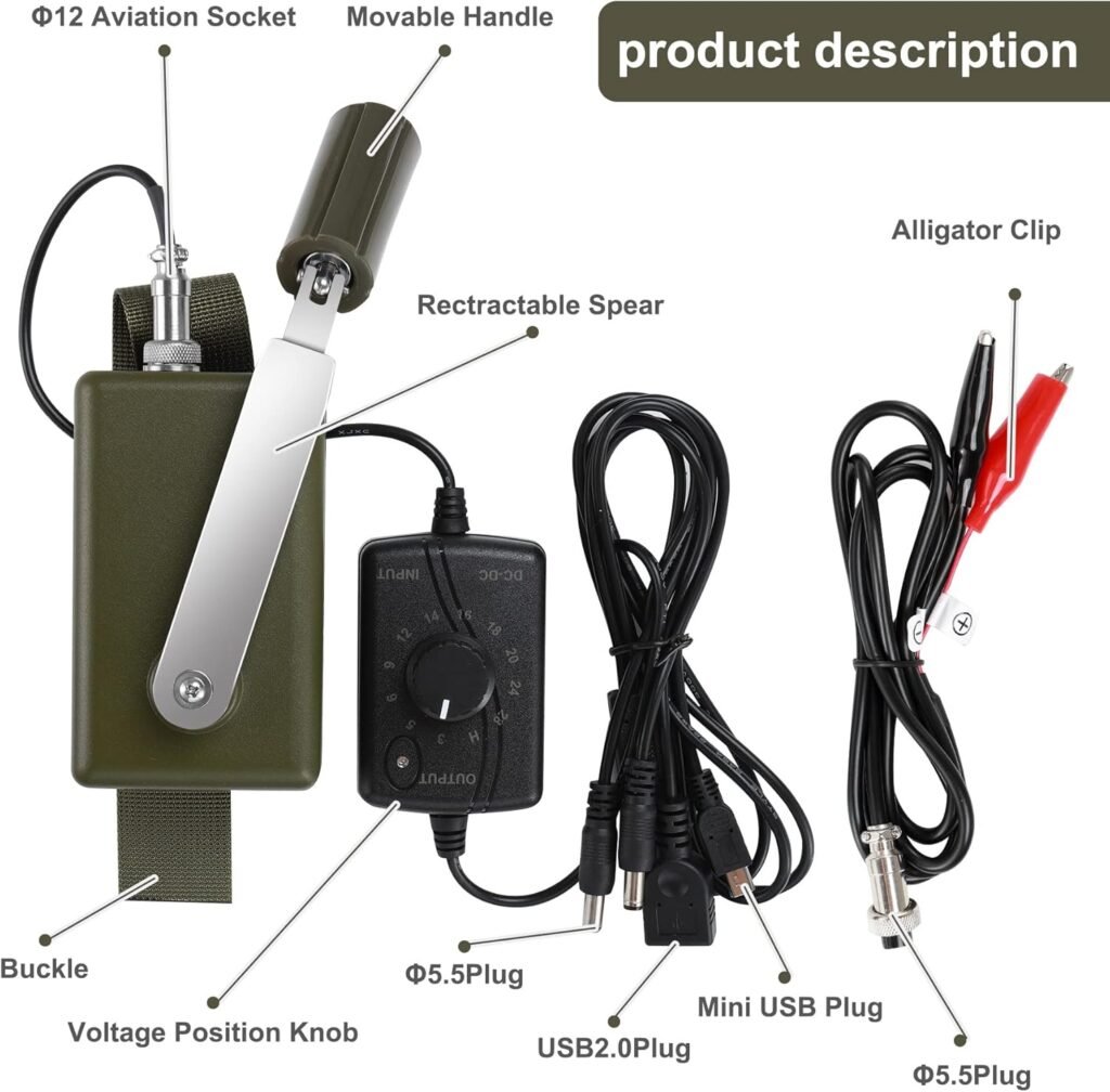 Hand Crank Generator 30W 0-28V Portable Hand Crank DC Charger with USB Plug Multifunction Manual Crank Generator for Outdoor Mobile Phone Computer Charging