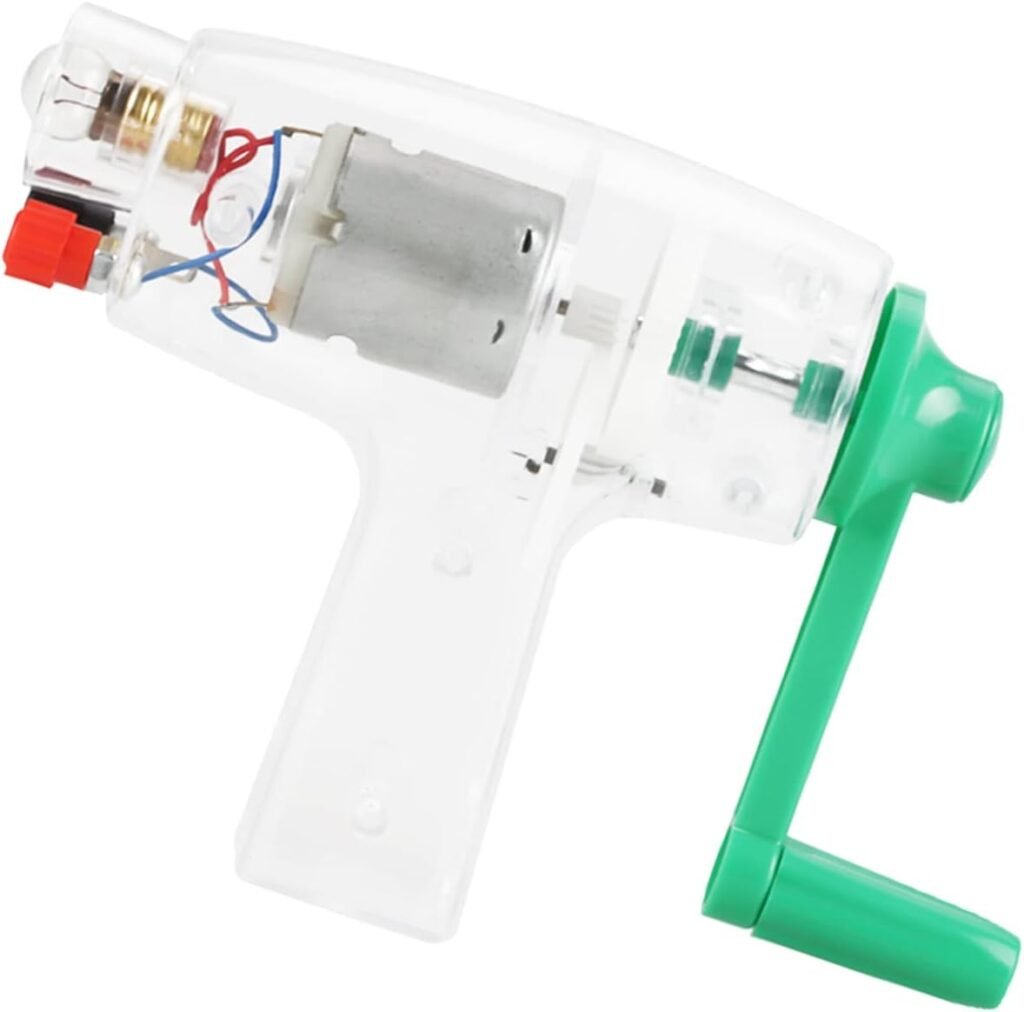 Oumefar Hand Crank Driven Electricity Hand Held Generator Mechanical Dynamo Emergency Power Supply with Light Bulb for Household and Outdoor Emergency(No-Load Output Voltage: 6.3V)