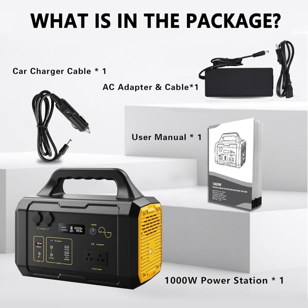 Portable Power Station, 300W Solar Generator, 293Wh Backup Lithium Battery, 120V/300W AC Outlet, Solar Powered Generator for RV Camping Outdoor Hiking Fishing Emergency