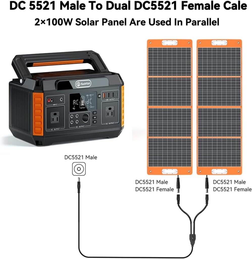 Portable Power Station 560W, FF Flashfish Solar Generator 520Wh/140400mAh, 11 Outputs For Multiple Use, Backup Power Battery Pack CPAP Battery Emergency Power Supply From Home Power Outage Camping