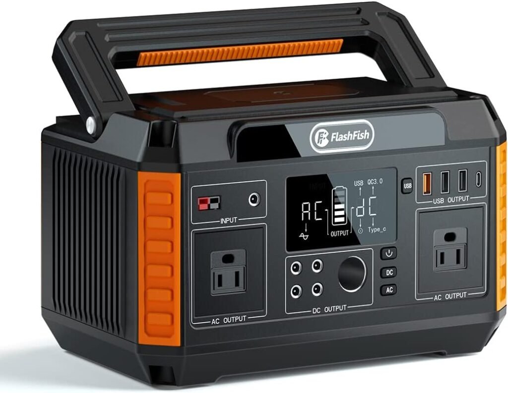 Portable Power Station 560W, FF Flashfish Solar Generator 520Wh/140400mAh, 11 Outputs For Multiple Use, Backup Power Battery Pack CPAP Battery Emergency Power Supply From Home Power Outage Camping