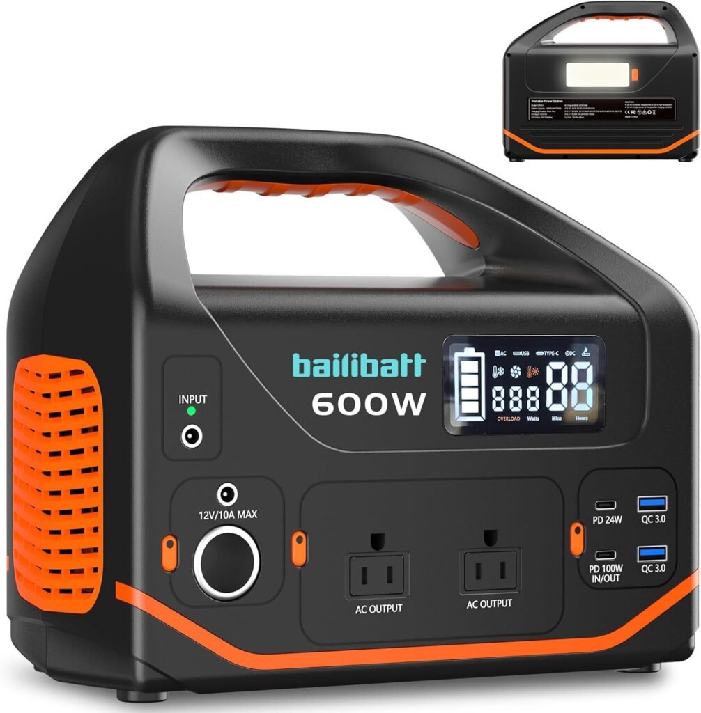 Portable Power Station Bundle 600W and 150W Generators for Home, Camping, and Emergency Use