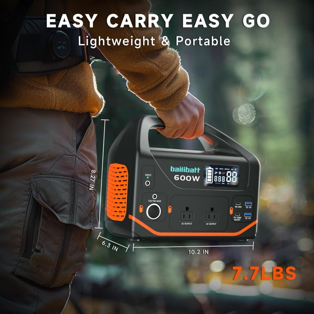 Portable Power Station Bundle 600W and 300W Generators for Home, Camping, and Emergency Use
