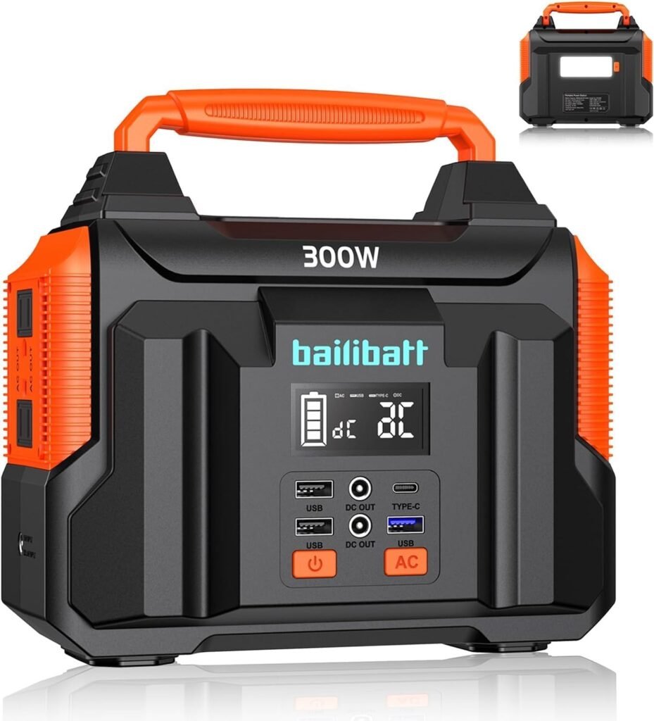 Portable Power Station Bundle 600W and 300W Generators for Home, Camping, and Emergency Use