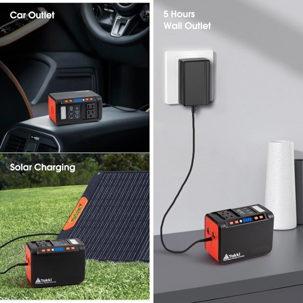 Takki Portable Power Station 111Wh with Carrying Case Bag for Camping Emergency Outdoor Home Use