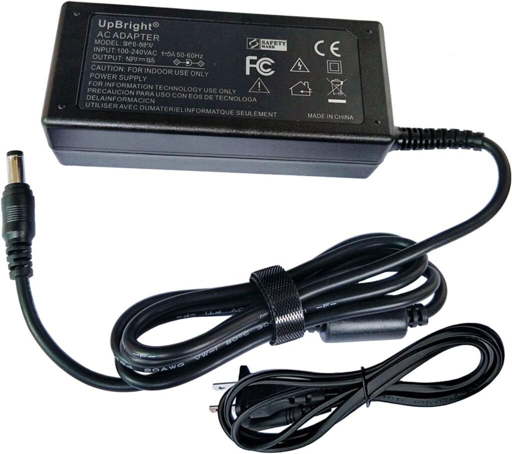 UpBright 19V AC/DC Adapter Compatible with TrekPow G300 G-300 350W Peak Portable Lithium Li-ion Battery Emergency Power Bank Station 296WH 80000mAh Solar Generator 12-25V 19VDC 3.42A Supply Charger