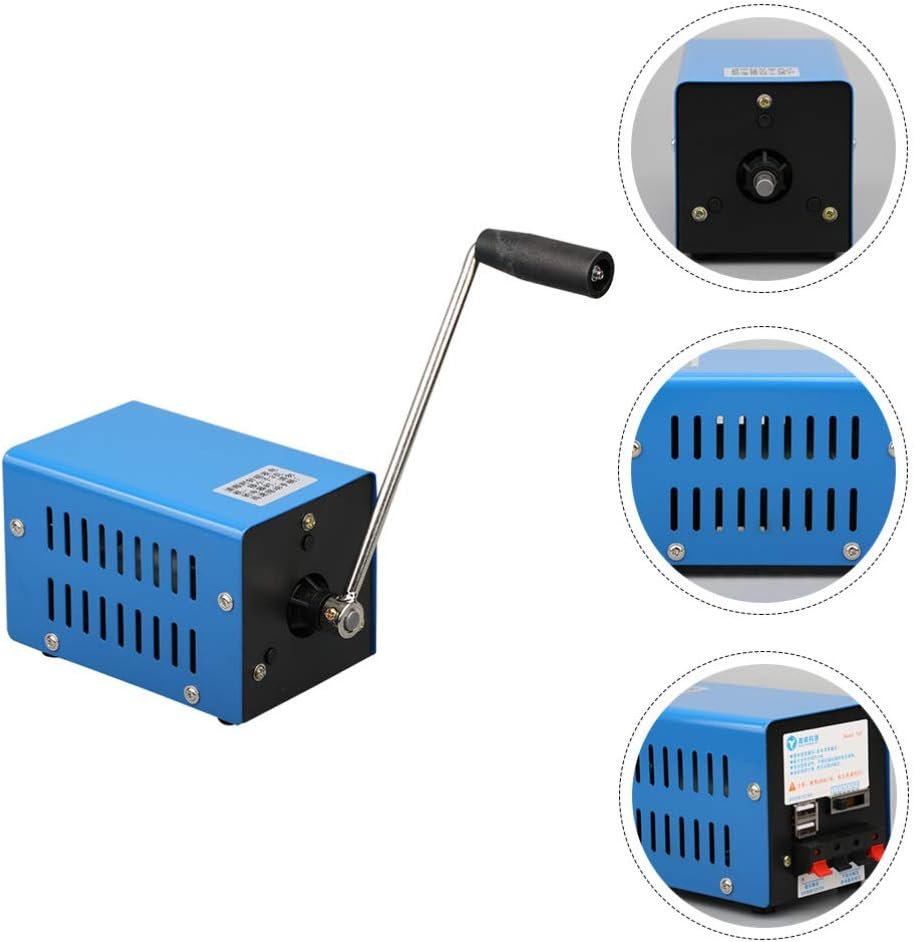 Wakauto Discharge Motor Emergency Manual Generators Wind Up Radio Generators Portable Power Generator Portable Generator Manual Generator Travel High Voltage Charger