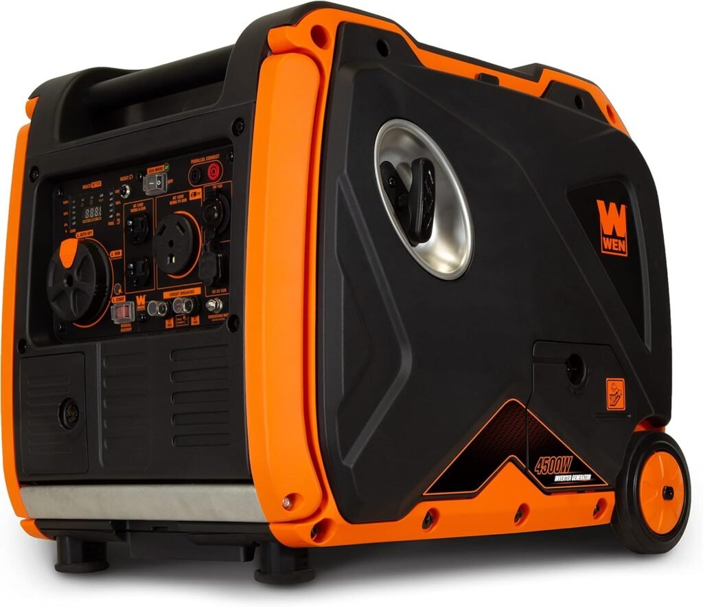 WEN 56455i Super Quiet 4500-Watt RV-Ready Portable Inverter Generator with Fuel Shut-Off and Electric Start Black