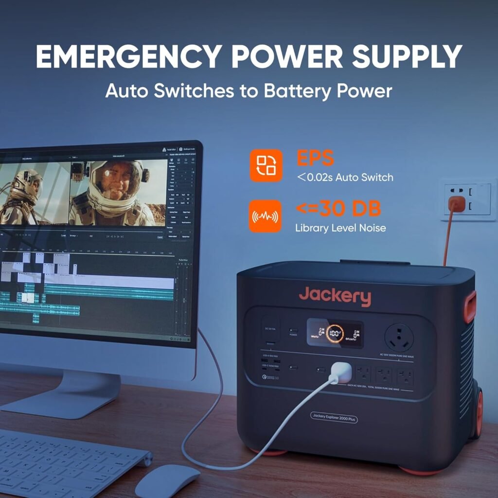 Jackery Explorer 2000 Plus Kit(6kWh), 2 Expandable Battery, 6128 Wh LiFePO4 Battery with 3000W Output for Outdoor RV Camping and Home Emergency