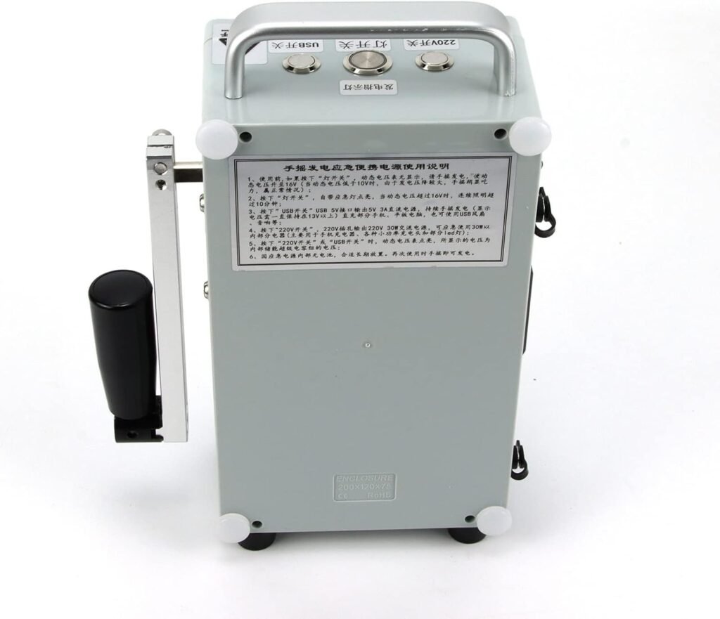 20W 5V220V Portable Hand Generator Small Manual Generator Charger Set Manual Crank Generator For Travel And Camping