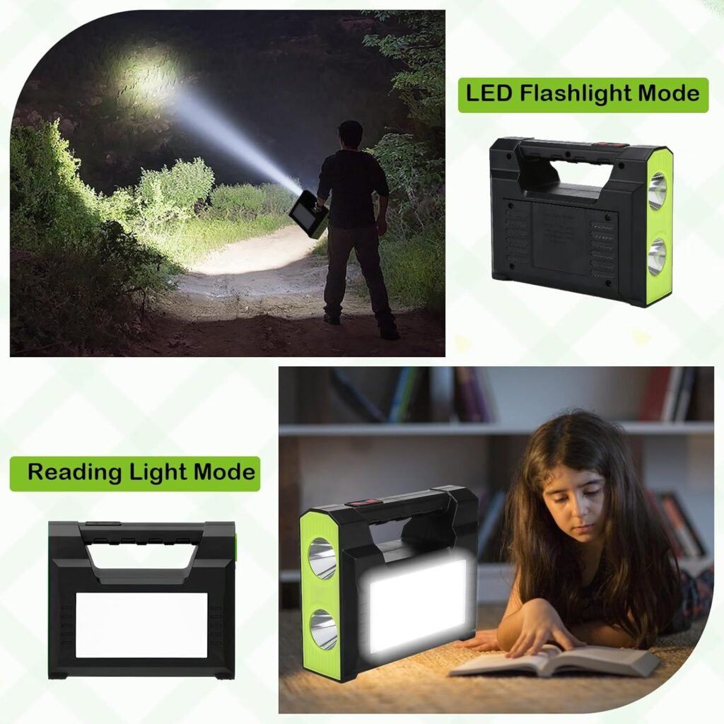 Solar Generator - Portable with Panel, Solar Power Generators Station Flashlight, Emergency Powered for Home Use Camping Hunting Emergency