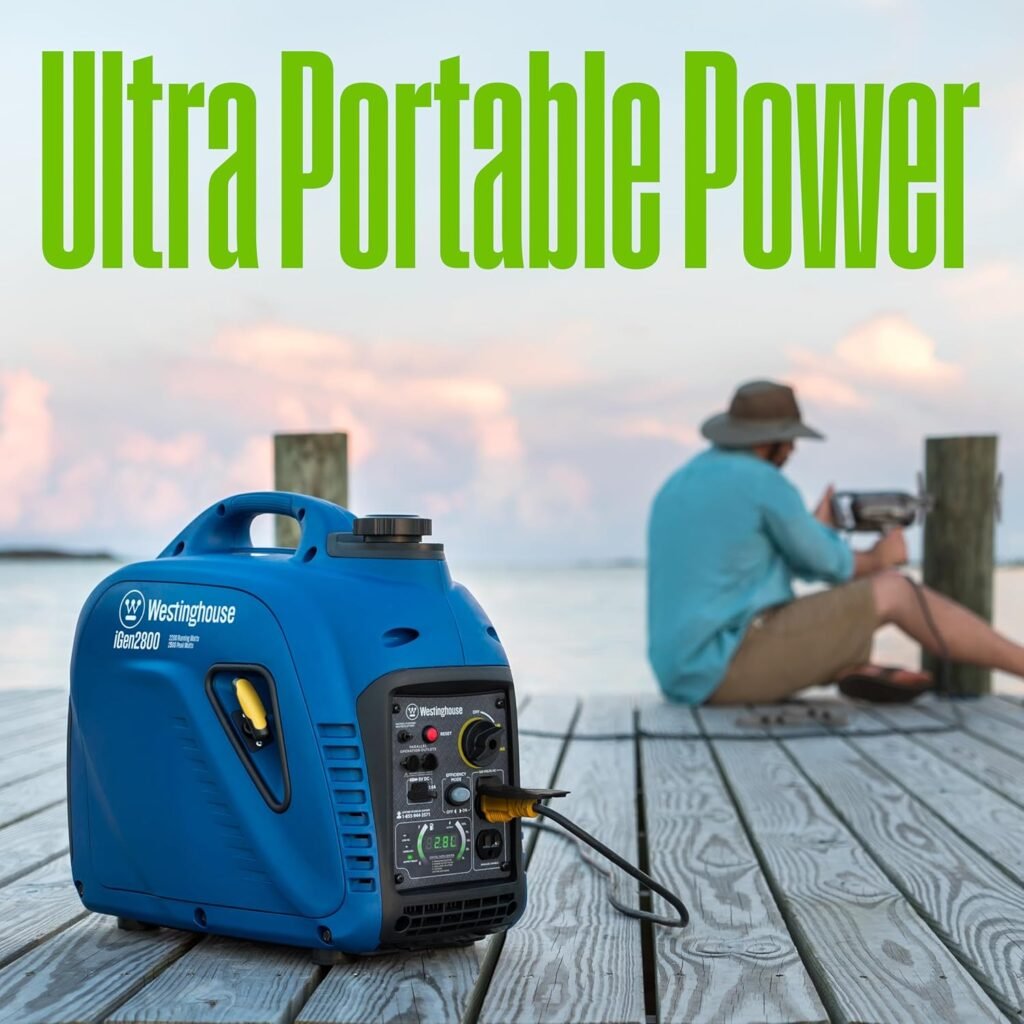 Westinghouse Outdoor Power Equipment 2800 Peak Watt Super Quiet  Lightweight Portable Inverter Generator, Gas Powered, Parallel Capable, Long Run Time