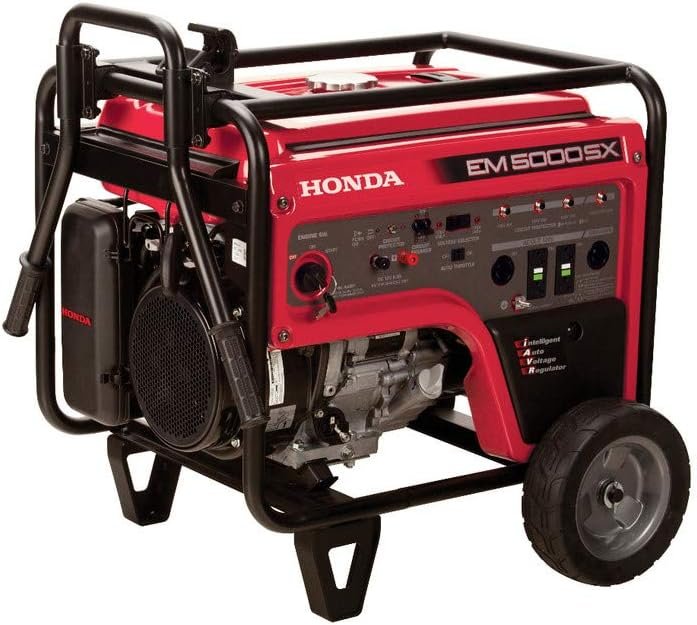 Honda 663640 EM5000SX 120V/240V 5000-Watt 389cc Portable Generator with Co-Minder