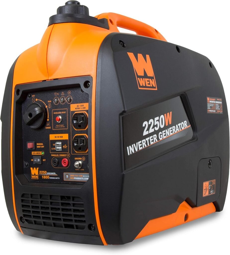 WEN 2500-Watt Inverter Generator, Quiet, Portable, and Lightweight with Fuel Shut Off (56250i)