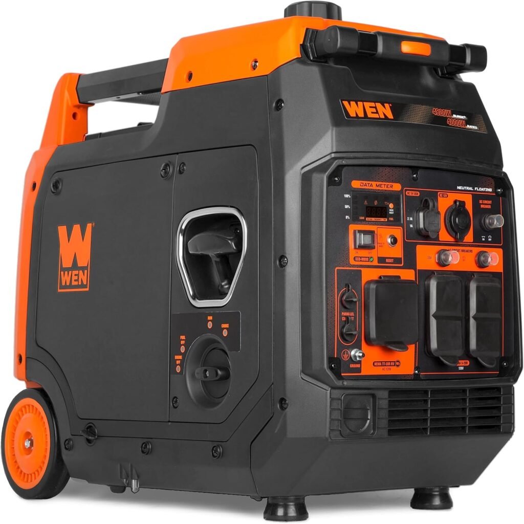 WEN 56477i 4800-Watt Portable Inverter Generator, 72.7 pounds