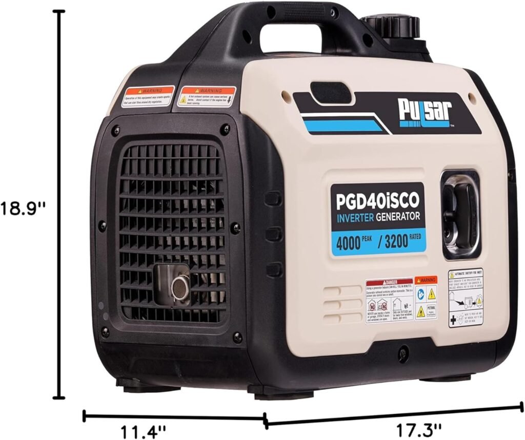 Pulsar PGD40ISCO Ultra Light Quiet 4000W Portable Gas Inverter Generator