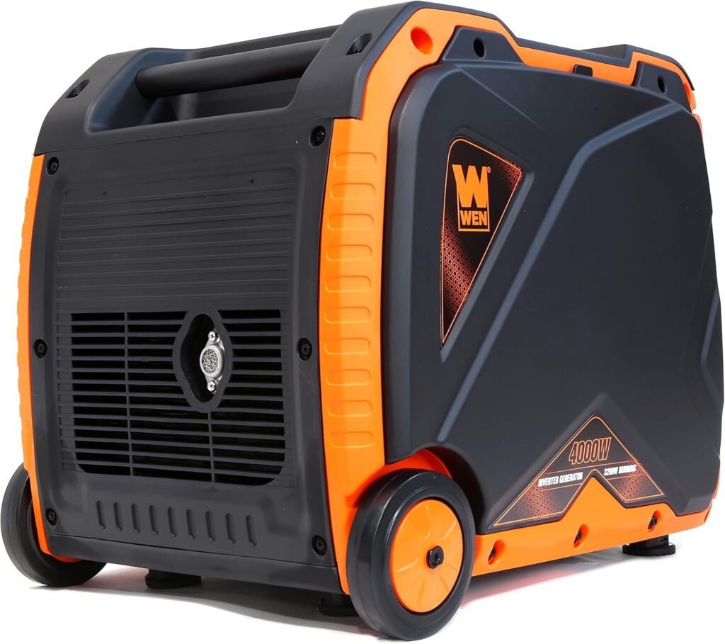 WEN 56400iX 4000-Watt Inverter Generator with Fuel Shut-Off and CO Shutdown Sensor, Black