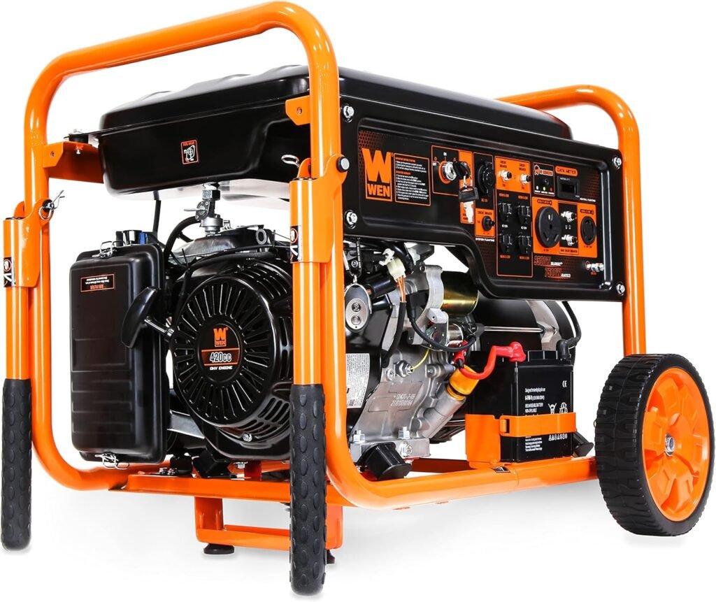 WEN GN9500X 9500-Watt Portable Generator with Remote Electric Start and CO Shutdown Sensor, Black